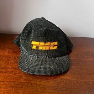 Vintage Black TMC Corduroy Cap Hat EUC‎